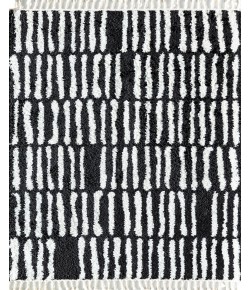 Bennett Bevar BT30A Stormy Nights Geometric/Stripe Modern Black Area Rug, 8 ft. 3 in. X 10 ft. 0 in.