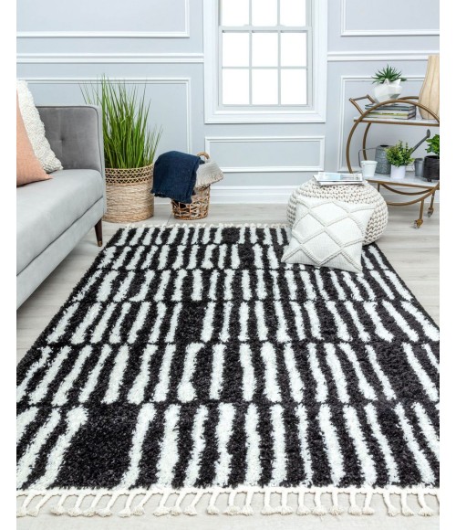 Bennett Bevar RA32586 Black Bennett Bevar RA32586 Black Area Rug 8 ft. 3 in. x 10 ft. Rectangle