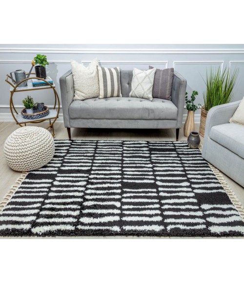 Bennett Bevar RA32586 Black Bennett Bevar RA32586 Black Area Rug 8 ft. 3 in. x 10 ft. Rectangle