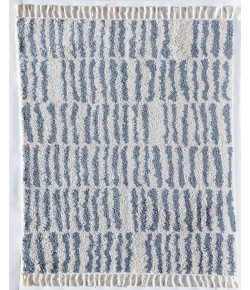 Bennett Bevar BT30B Winter ft. s Eve Geometric/Stripe Modern White Area Rug, 8 ft. 3 in. X 10 ft. 0 in.