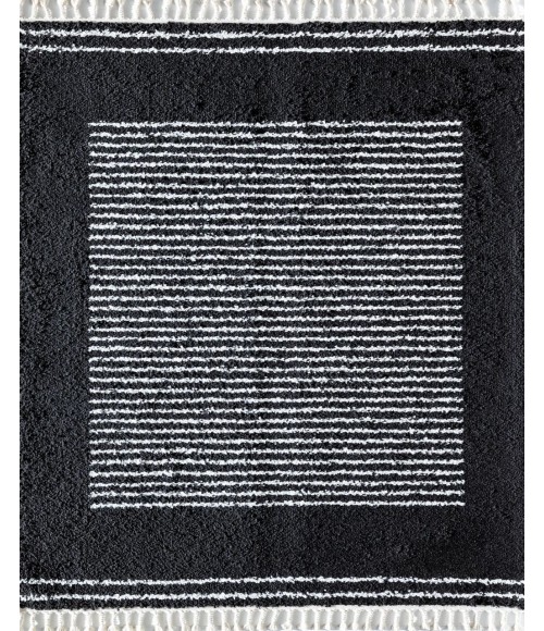 Bennett Bevar RA32601 Black Bennett Bevar RA32601 Black Area Rug 5 ft. x 7 ft. Rectangle