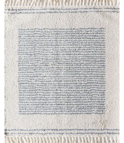 Bennett Bevar BT35B Ice Frost Stripe Shag White Area Rug, 8 ft. 3 in. X 10 ft. 0 in.