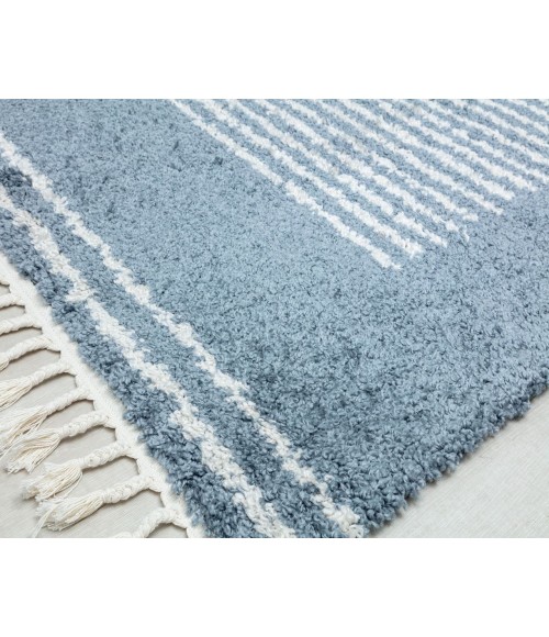 CosmoLiving By Cosmopolitan Bevar RA32608 Blue Area Rug 2 ft. 6 in. x 8 ft. Runner