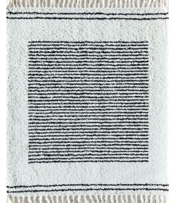 CosmoLiving By Cosmopolitan Bevar RA32611 White Area Rug 2 ft. 6 in. x 4 ft. Rectangle
