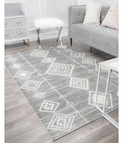 CosmoLiving By Cosmopolitan Soleil RA30442 gray Area Rug 2 ft. x 8 ft. Rectangle