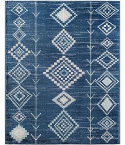 Bodrum Soleil BR15G Native Blues Tribal Moroccan blue Area Rug, 5 ft. X 7 ft.