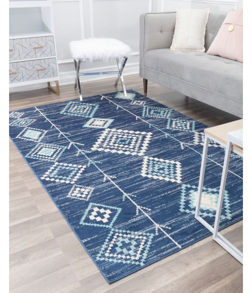 Bodrum Soleil RA28370 blue Area Rug 5 ft. x 7 ft. Rectangle