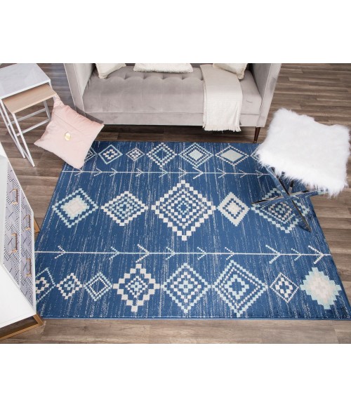 Bodrum Soleil RA28370 blue Area Rug 5 ft. x 7 ft. Rectangle