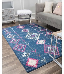 Bodrum Soleil BR15H Native Navy Tribal Moroccan blue Area Rug, 8 ft. 9 in. X 12 ft.