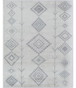 Bodrum Soleil BR15L Native White Tribal Moroccan Light Gray Area Rug, 8 ft. 9 in. X 12 ft.