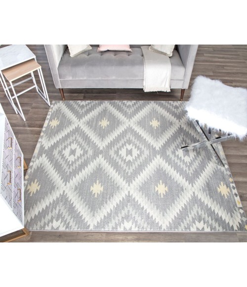Bodrum Soleil RA30475 gray Area Rug 2 ft. x 8 ft. Rectangle