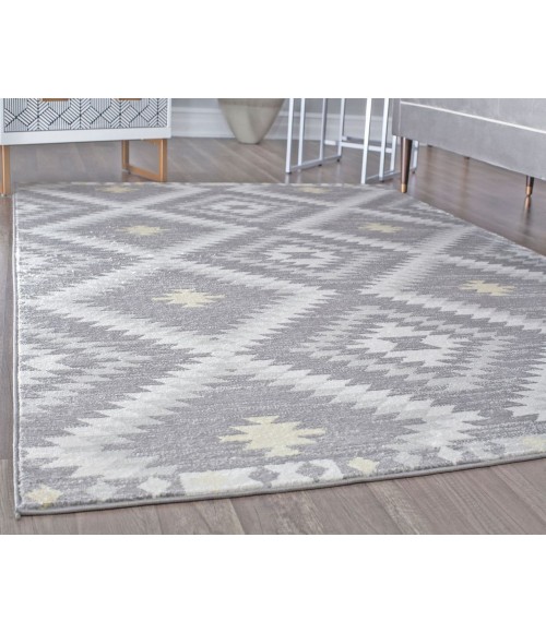 Bodrum Soleil RA30475 gray Area Rug 2 ft. x 8 ft. Rectangle