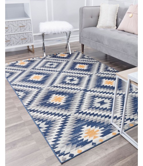 Bodrum Soleil RA28395 blue Area Rug 8 ft. x 10 ft. Rectangle