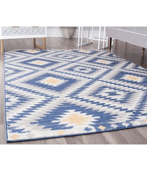 Bodrum Soleil RA28395 blue Area Rug 8 ft. x 10 ft. Rectangle