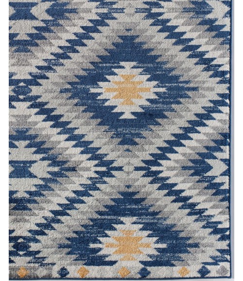 CosmoLiving By Cosmopolitan Soleil RA30481 blue Area Rug 2 ft. x 8 ft. Rectangle