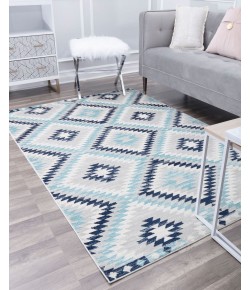 CosmoLiving By Cosmopolitan Soleil RA28396 blue Area Rug 5 ft. x 7 ft. Rectangle