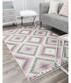 CosmoLiving By Cosmopolitan Soleil RA30499 gray Area Rug 2 ft. x 8 ft. Rectangle