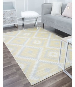 CosmoLiving By Cosmopolitan Soleil RA30501 yellow Area Rug 2 ft. x 4 ft. Rectangle