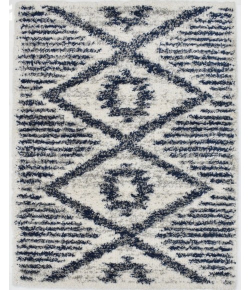 Mason Brooks Indigo Shag RA33354 White Area Rug 5 ft. x 7 ft. Rectangle