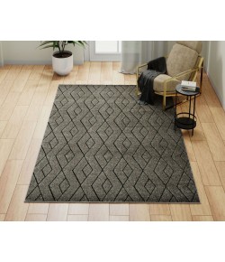 Cadence Chanai CN10C Asphalt Gray Geometric Contemporary Area Rug, 8 ft. X 10 ft.