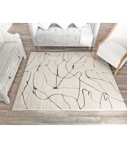 Cadence Chanai CN20A Marble Geometric Contemporary Tan Area Rug, 8 ft. X 10 ft.