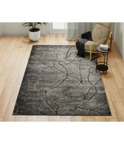 Cadence Chanai CN20E Iron Ore Geometric Contemporary Area Rug, 8 ft. X 10 ft.