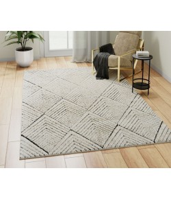 Cadence Chanai CN30A Alabaster Geometric Contemporary Tan Area Rug, 12 ft. X 15 ft.