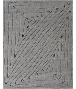 Cadence Chanai CN70A Elemental Gray Geometric Contemporary Area Rug, 8 ft. X 10 ft.