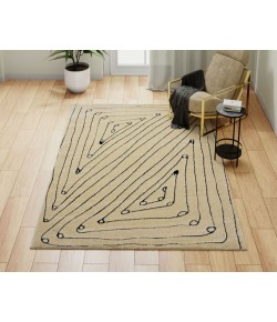 Cadence Chanai CN70B Classic Tan Geometric Contemporary Area Rug, 8 ft. X 10 ft.