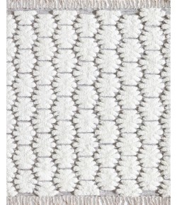 Rugs America Ivory Astra CR10A Te X tured/Trellis Bohemian White Area Rug, 8