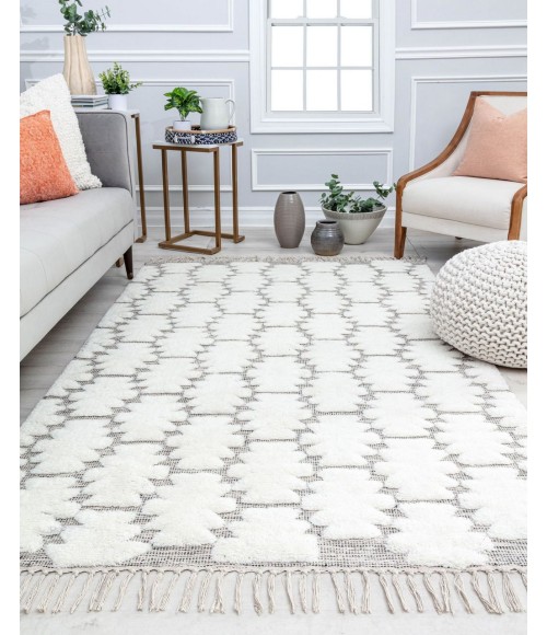 Rugs America Cream RA32363 White Area Rug 2 ft. x 3 ft. Rectangle