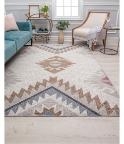 Mason Brooks Cressida CA80A Tapestry Beige Moroccan Tribal Ivory Area Rug, 5 ft. 3 in. X 7 ft. 0 in.