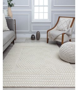 Rugs America Bohemian CT10B White Chocolate Te X tured/Geometric Bohemian Cream Area Rug, 5