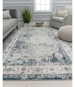 Rugs America Cora CL25A French Toile Transitional Vintage Navy Area Rug, 5 ft. 3 in. X 7 ft. 0 in.