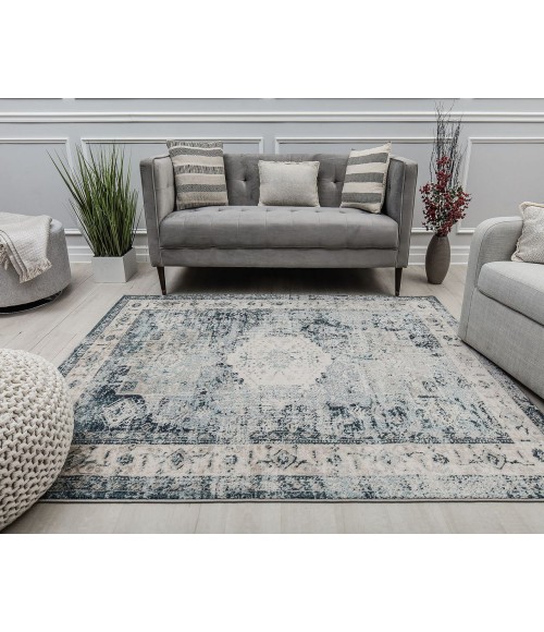 Rugs America Cora RA31111 Navy Rugs America Cora RA31111 Navy Area Rug 5 ft. 3 in. x 7 ft. Rectangle