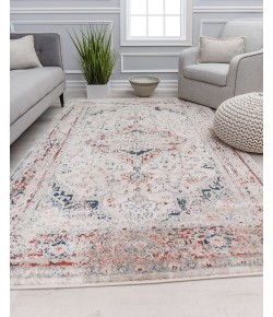 Rugs America Cora CL40A Randolph Bisque Transitional Vintage Ivory Area Rug, 5 ft. 3 in. X 7 ft. 0 in.