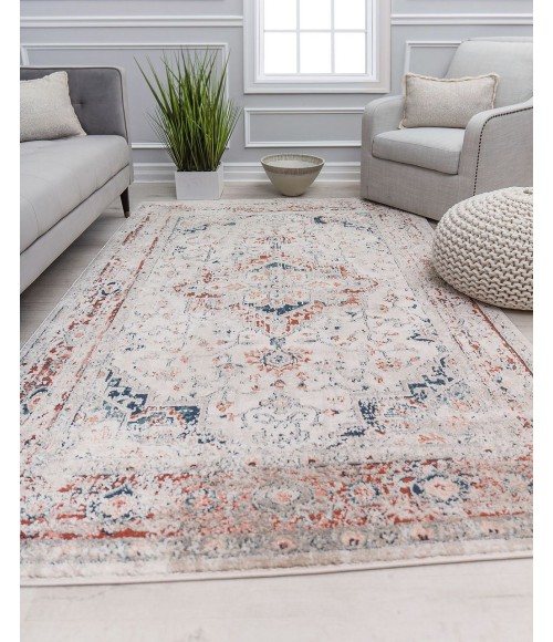 Rugs America Cora RA31123 Ivory Area Rug 5 ft. 3 in. x 7 ft. Rectangle