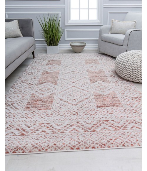 Rugs America Cora RA31138 Rust Area Rug 2 ft. 6 in. x 8 ft. Runner