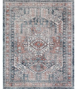 Rugs America Cora CL55A Symphony Blue Transitional Vintage Rust Area Rug, 8 ft. 0 in. X 10 ft. 0 in.