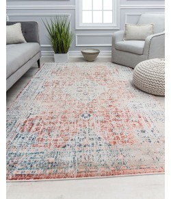 Rugs America Cora CL60B Jupiter Glow Transitional Vintage Rust Area Rug, 8 ft. 0 in. X 10 ft. 0 in.