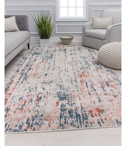 Rugs America Cora CL65A Blue Mist Transitional Vintage Rust Area Rug, 2 ft. 6 in. X 8 ft.