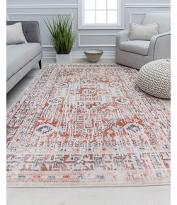 Rugs America Cora CL80A Warm Sienna Transitional Vintage Rust Area Rug, 8 ft. 0 in. X 10 ft. 0 in.