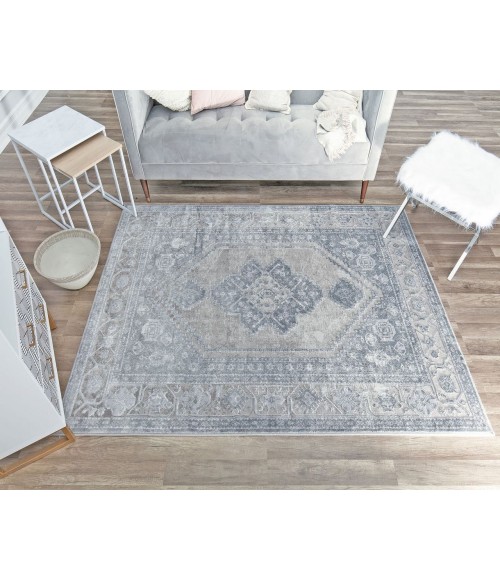 Rugs America Emali RA29053 Gray Rugs America Emali RA29053 Gray Area Rug 8 ft. x 10 ft. Rectangle