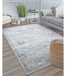 Rugs America Emali EA20A Ash Vintage Farmhouse Gray Area Rug, 8 ft. X 10 ft.