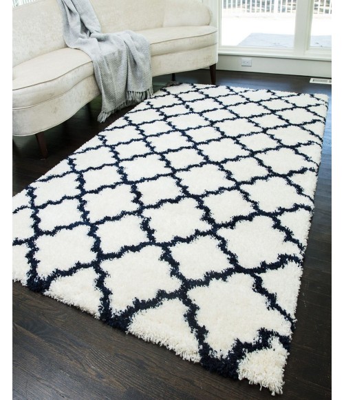 Rugs America Cloud Shag RA26334 Ivory Rugs America Cloud Shag RA26334 Ivory Area Rug 5 ft. x 8 ft. Rectangle