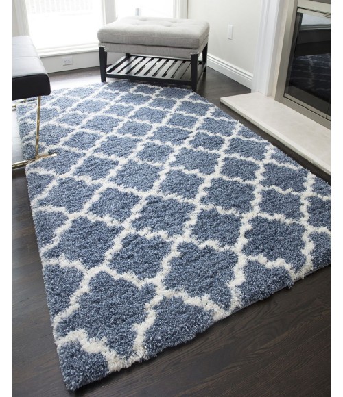 Rugs America Cloud Shag RA26344 Blue Rugs America Cloud Shag RA26344 Blue Area Rug 2 ft. x 4 ft. Rectangle