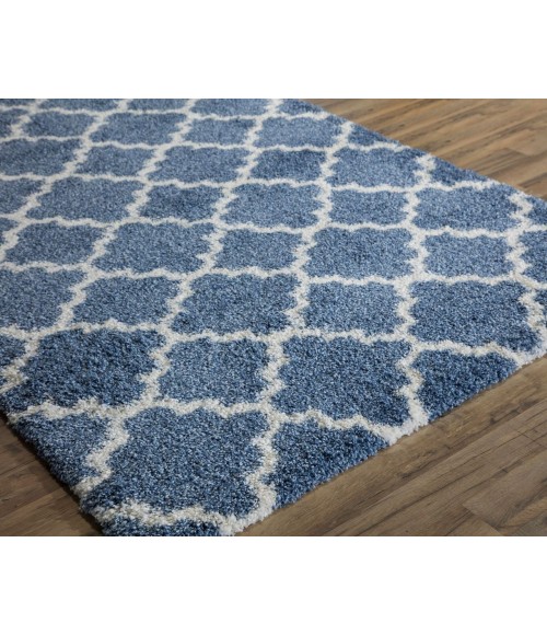Rugs America Cloud Shag RA26344 Blue Rugs America Cloud Shag RA26344 Blue Area Rug 2 ft. x 4 ft. Rectangle