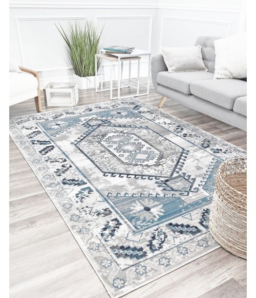 Rugs America Freida RA29019 Gray Area Rug 8 ft. x 10 ft. Rectangle