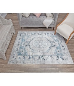 Rugs America Freida FY10B Misty Smoke Vintage Farmhouse Gray Area Rug, 8 ft. X 10 ft.