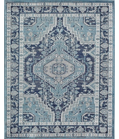 Rugs America Freida RA29023 Dark Blue Area Rug 8 ft. x 10 ft. Rectangle